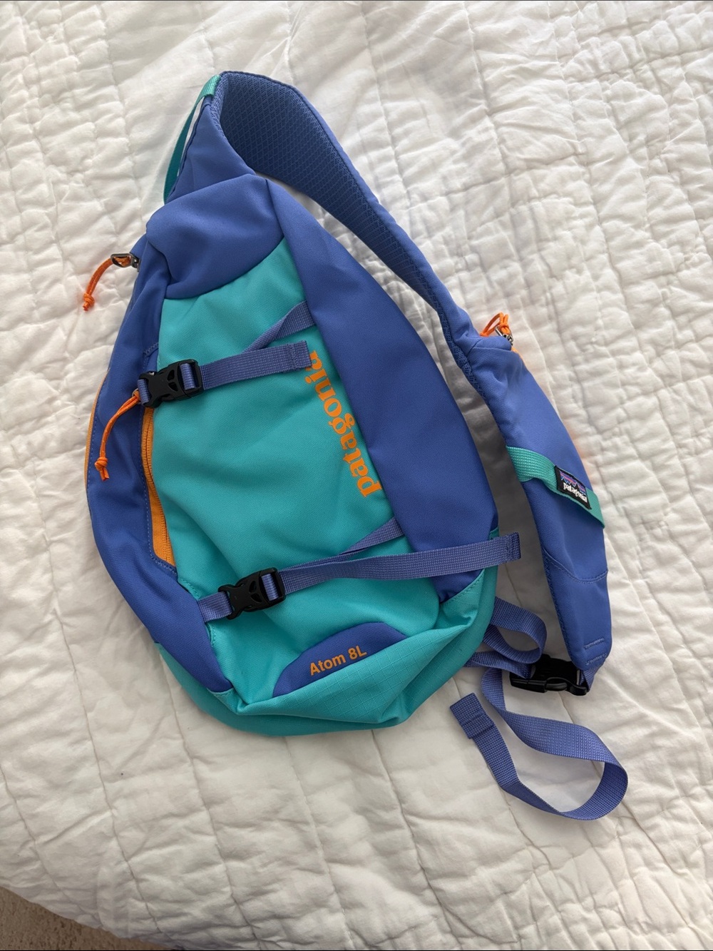 Vintage Patagonia Atom 8L Sling Bag Periwinkle & Mint